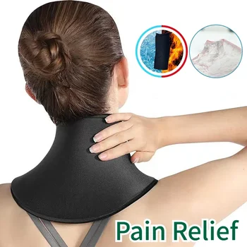 Paquete de hielo de Gel reutilizable para hombres y ancianos, LICRA para el cuello, Gel sólido frío y caliente, protección para el cuello, alivio del dolor, alivio de la artritis y el hombro