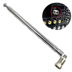 FM Radio Antenna Replacement 75 Ohm FM Antenna 10 Sections Telescopic for Yamaha Amplifier Aerial Rod Antenna Radio Tools