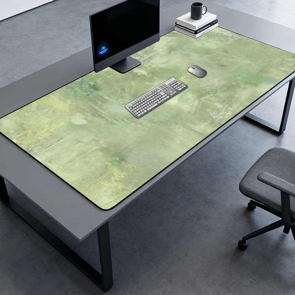 Botanical Desk Mat Gaming Large 160x60 Floral Scene 1800x600 Serene Nature Lush Garden Table Mousepad Accessories Full Desk Pc