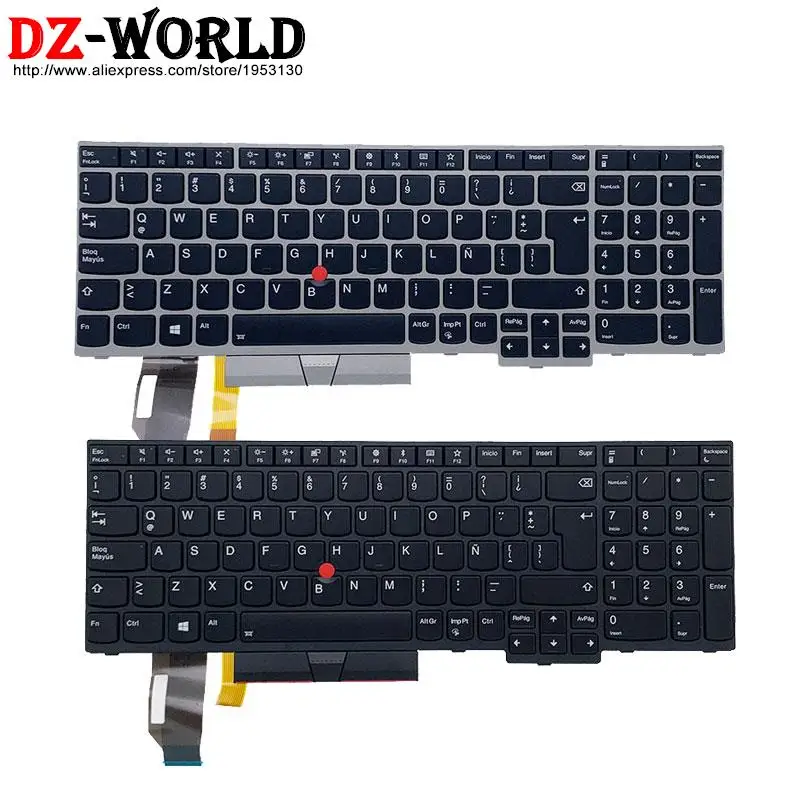 LA Latin Spain Backlit Keyboard for Lenovo Thinkpad E580 E585 E590 E595 T590 P53S L580 L590 P52 P72 P73 Laptop 01YN703 01YP603