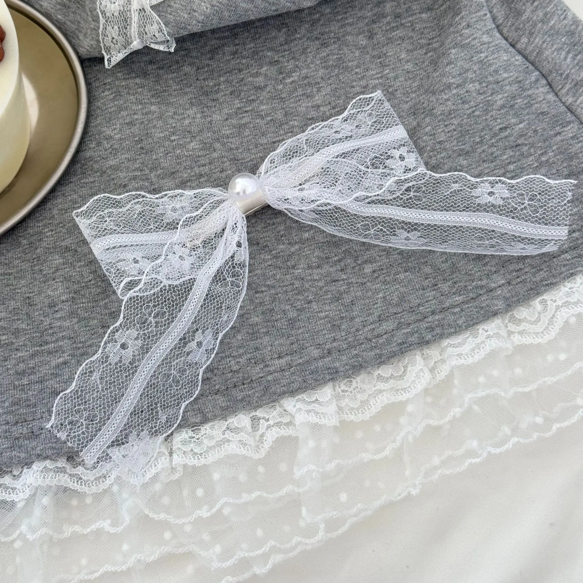 French Pearl Lace Bow hairpin เป็ดคลิปริบบิ้นหางม้าคู่คู่คลิปเจ้าหญิง hairpin คลิปขอบคลิปอุปกรณ์เสริมผม