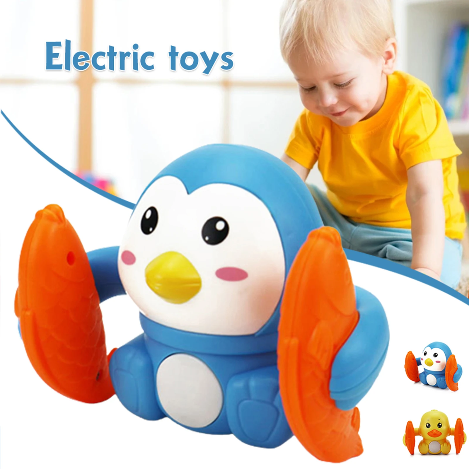 Duck/Penguin Walking Somersaults Baby Toys Walk Sing Brain Game Interactive Kids Children Daily Electric Toys NIN668