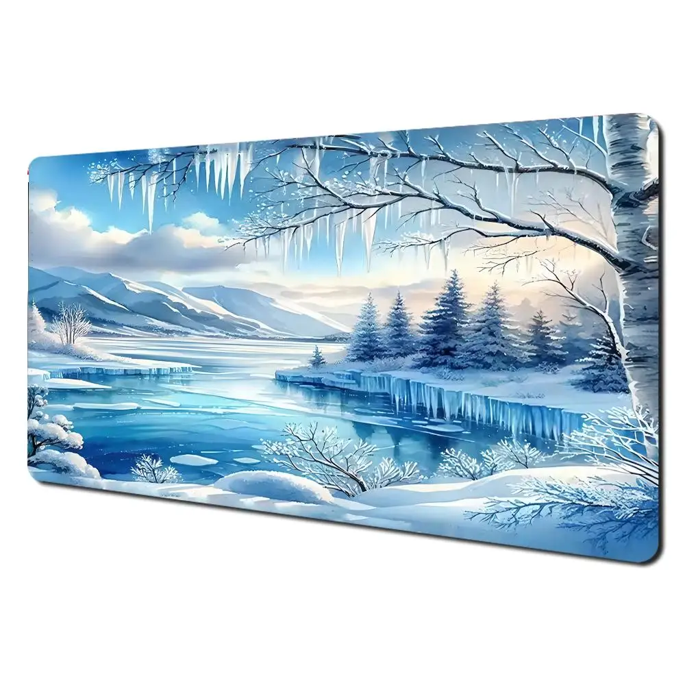 

Glacier World Winter Mouse Pad Large Gaming Non-slip Computer Laptop Tablet Mousepad XXL Mat Mini PC Office Accessories Playmat