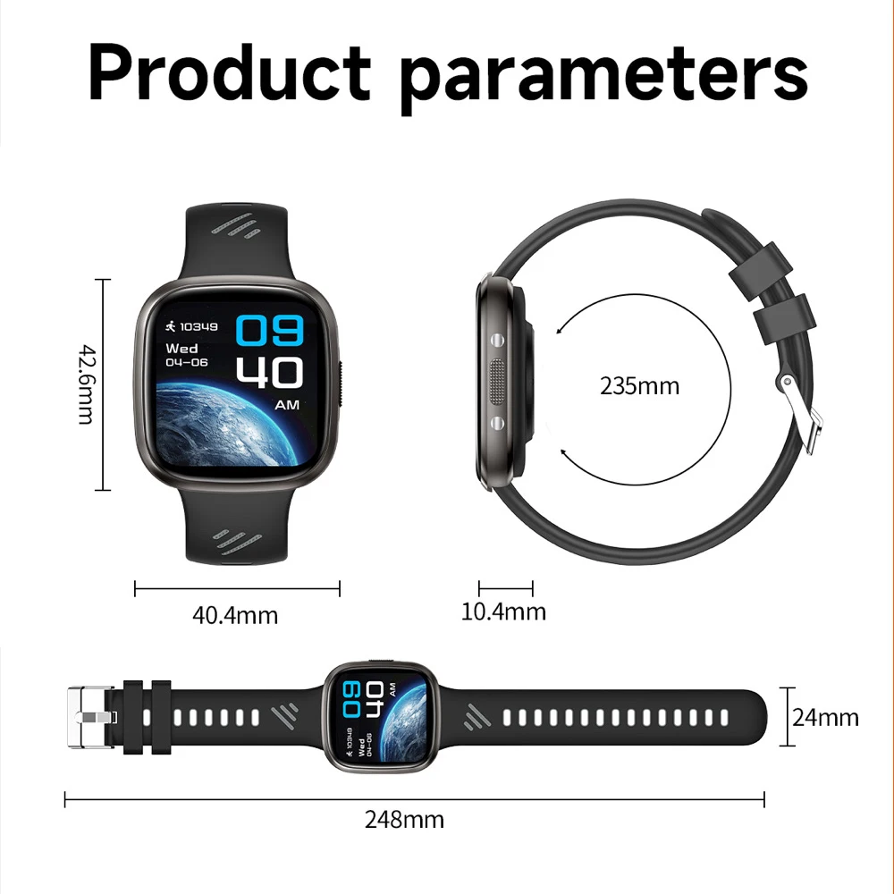 ساعة ذكية للرجال BT Call LED مصباح يدوي مراقبة الصحة في الهواء الطلق حماية النساء العملة الضوء الأرجواني مصباح مقاوم للماء Smartwatch