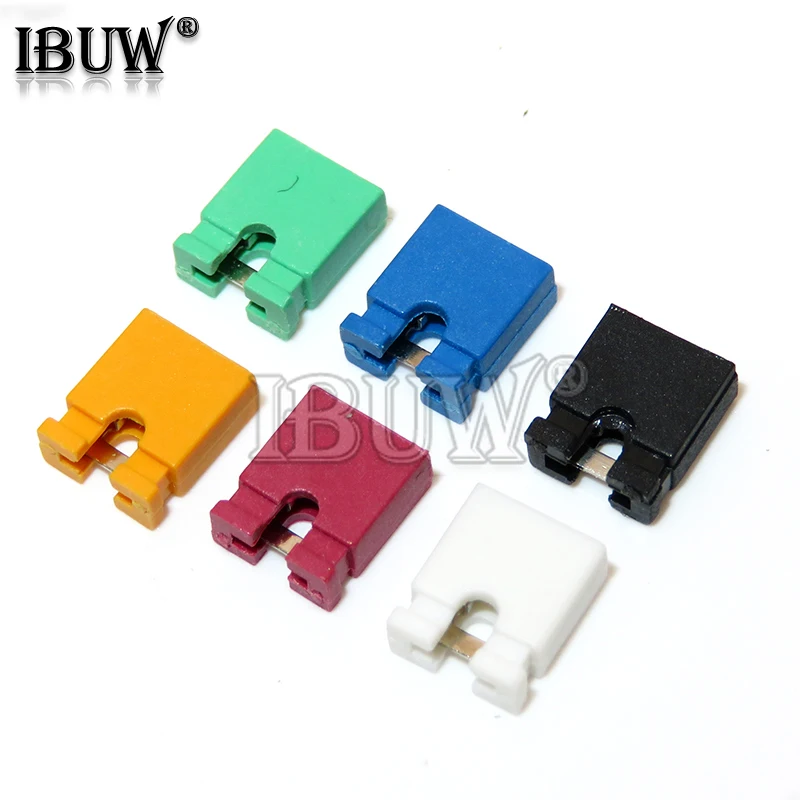 100PCS Pitch 2.4mm Pin Header jumper shorted cap & Headers & Wire Housings Black yellow white green red blue For Arduino