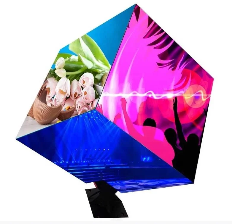 

P2.5 Custom size Full Color Indoor Outdoor HD 3D Led Cube 5 Sides Magic Square Creative Cube Led Display Waterproof