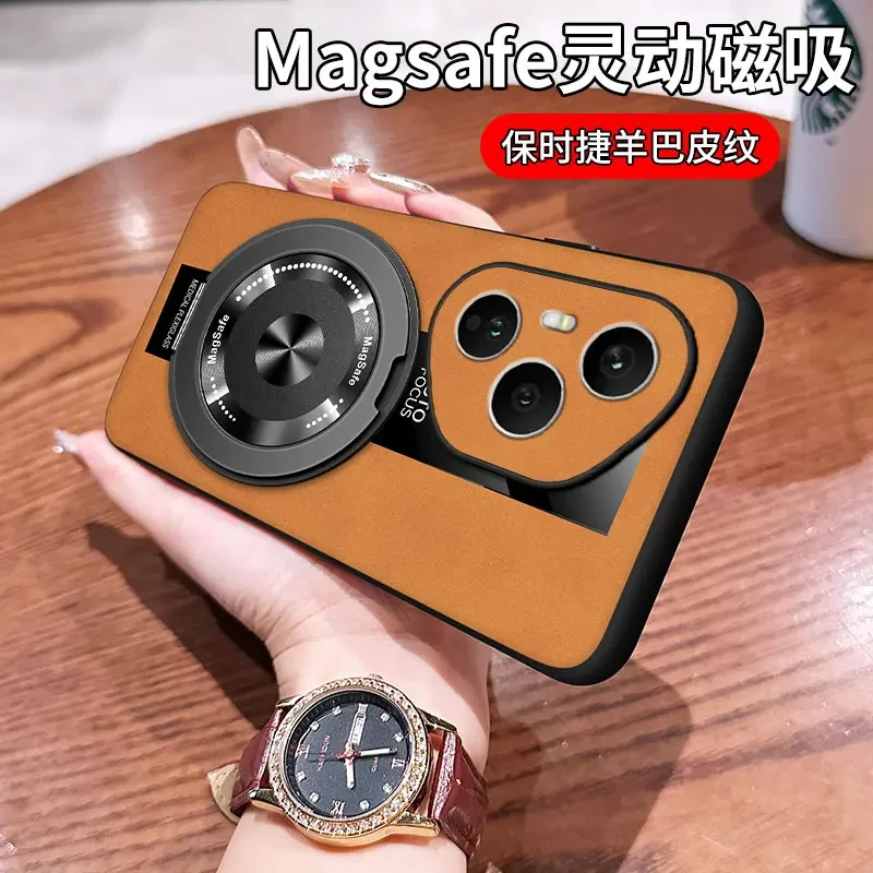 Case For Honor 400 Pro 400 Lite Sheep Buff Porsche 360° Rotation Stand Leather Skin-friendly Anti-fall Cover For Honor400 Pro