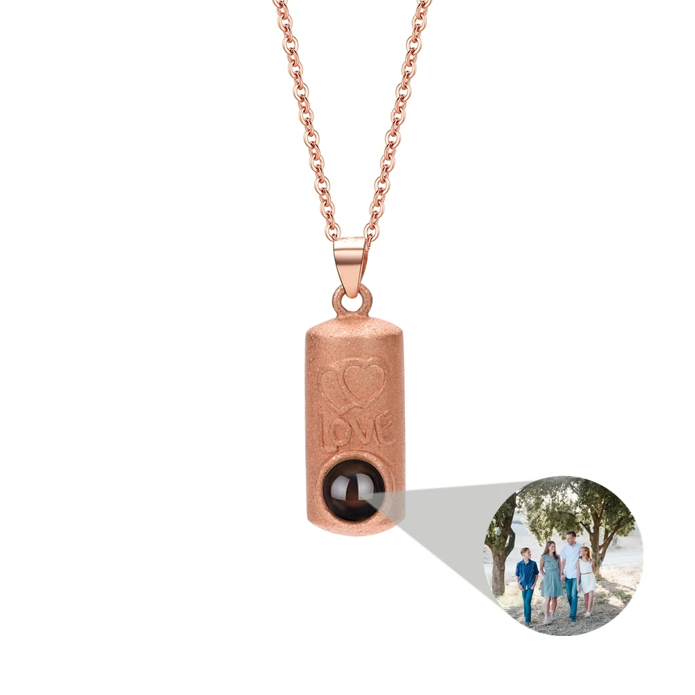 

Ювелирное изделие на заказ, проекционное фото ожерелье для женщин, кулон с двойным сердцем LOVE, ожерелье, индивидуальный подарок, серебряная цепочка 925 пробы