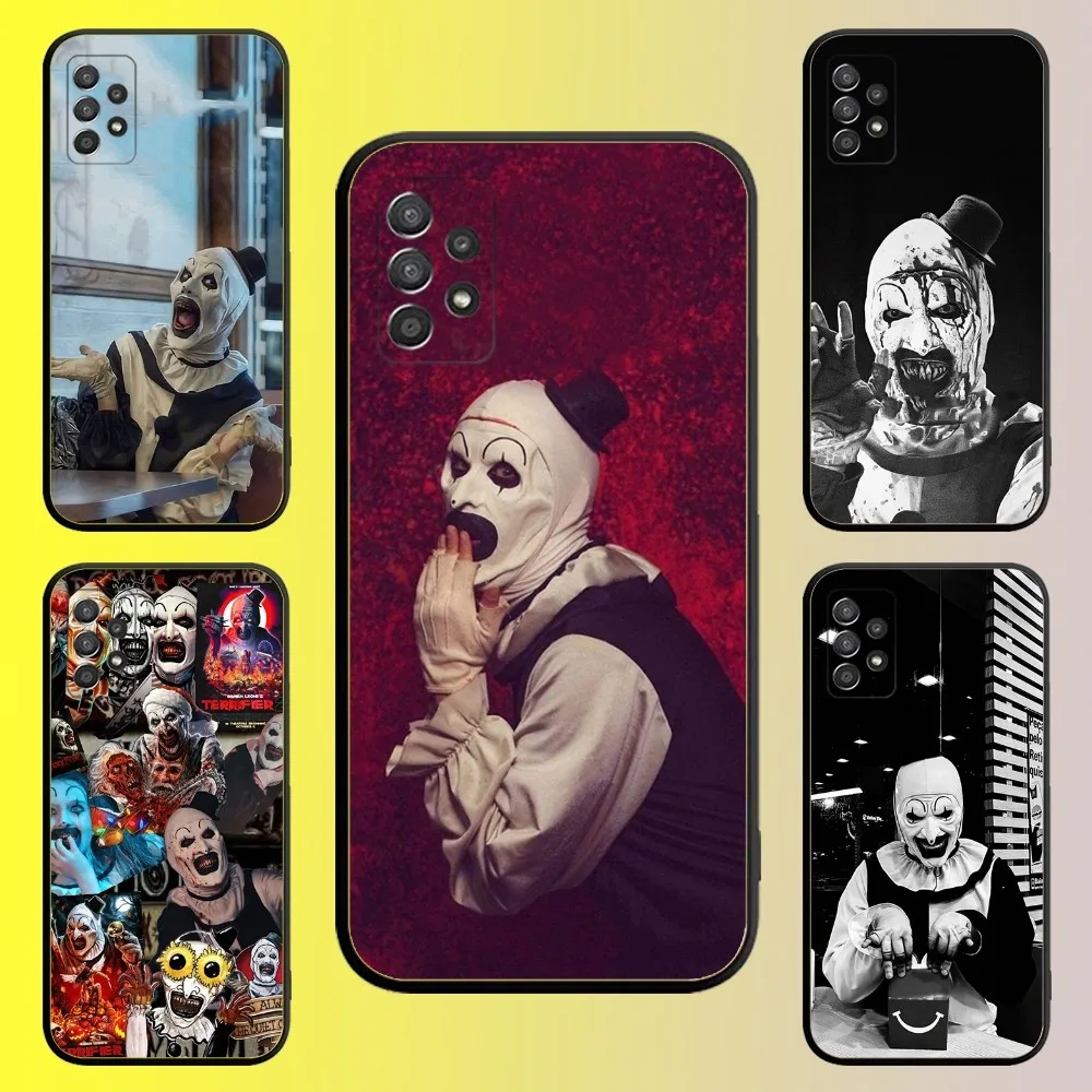 Art the Clown horror T-Terrifier Phone Case For Samsung Galaxy A13,A21s,A22,A31,A32,A52,A53,A71,A80,A91 Soft Black Shell