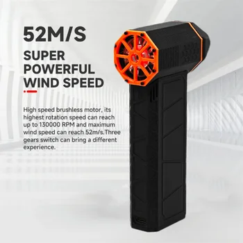 Mini Turbo Jet Fan Powerful Air Blower 130000RPM 52m/s Rechargeable Portable Fan Brushless Motor Hair Dryer High Speed Duct Fan Mini Turbo Jet Fan Powerful Air Blower 130000RPM 52m/s Rechargeable Portable Fan Brushless Motor Hair Dryer High Speed Duct Fan