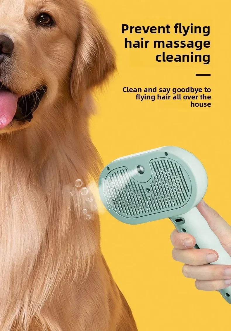 Pet Clean Steam Spray Dog Grooming Brush Unique Steam Brush For Dogs Luxury Grooming Brush Dog Steam Brush C