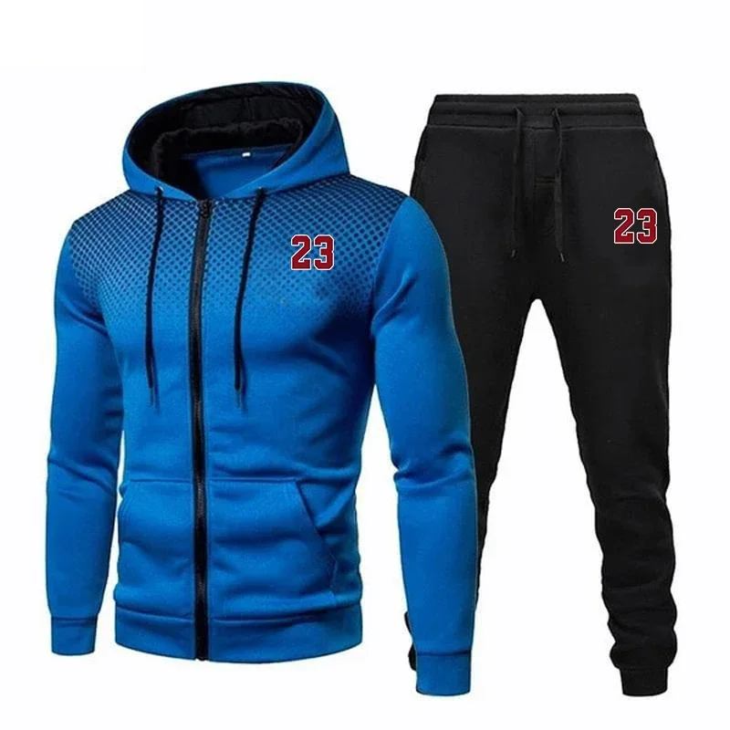 Men's Casual Printing Suits, Zipper Hoodie, Black Sweatshirt, Daily Versatile Round Neck Coat, Jogging Clothes, S-3XL