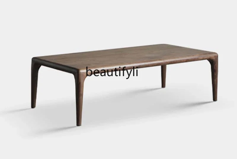 

Black walnut coffee table combination all solid wood home simple modern tea table log living room