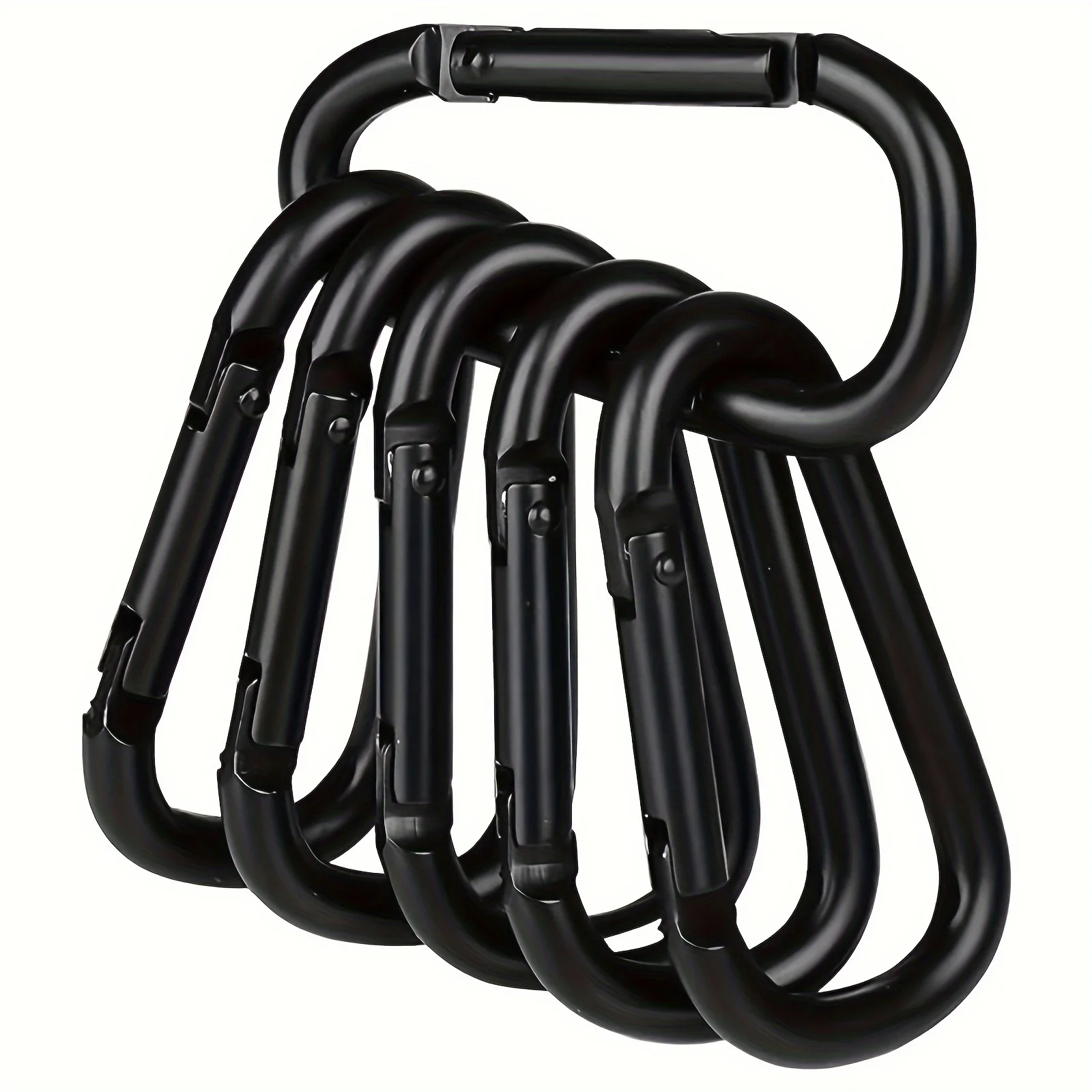 Karabiner aus Aluminiumlegierung, D-Ring, Outdoor-Clip-Haken, 2,3 Zoll Feder-Schnappclip für Camping, Wandern, Rucksack, Schlüsselanhänger, Hundeleine, DIY-Ausrüstung