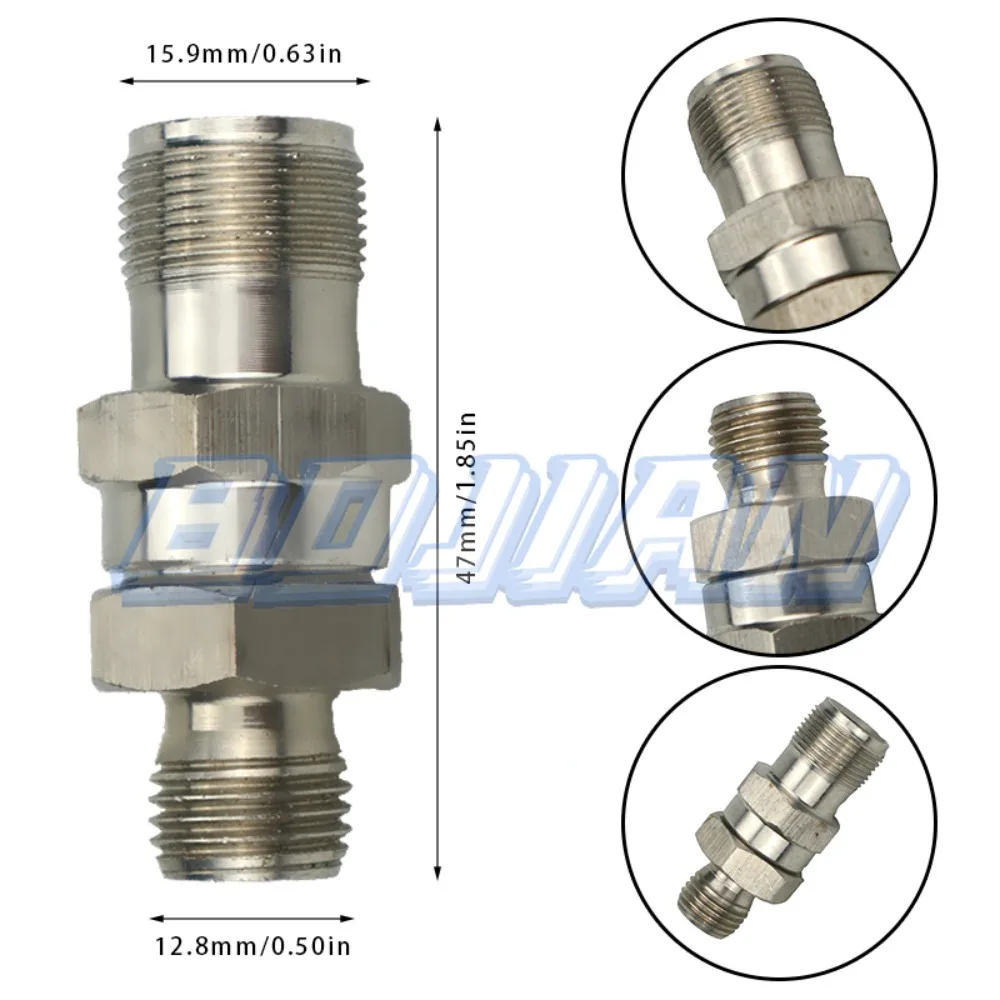 Accesorios sin aire para pistola de pulverización, Conector de manguera de tubo recto de 1/4 pulgadas, herramienta de reparación de 1/4 pulgadas, adaptador NPS de alta calidad, 3000 PSI, 3 uds.