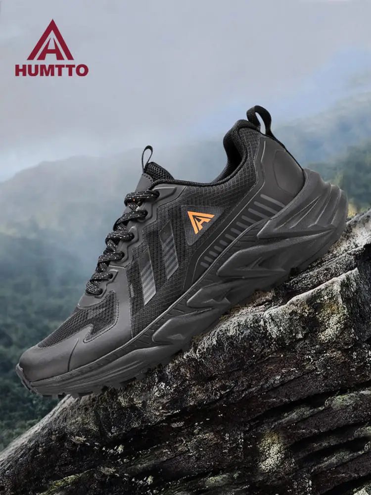 HUMTTO Outdoor hiking shoes men breathable off-road running shoes casual shoes anti slip sneakers ankle trekking boots