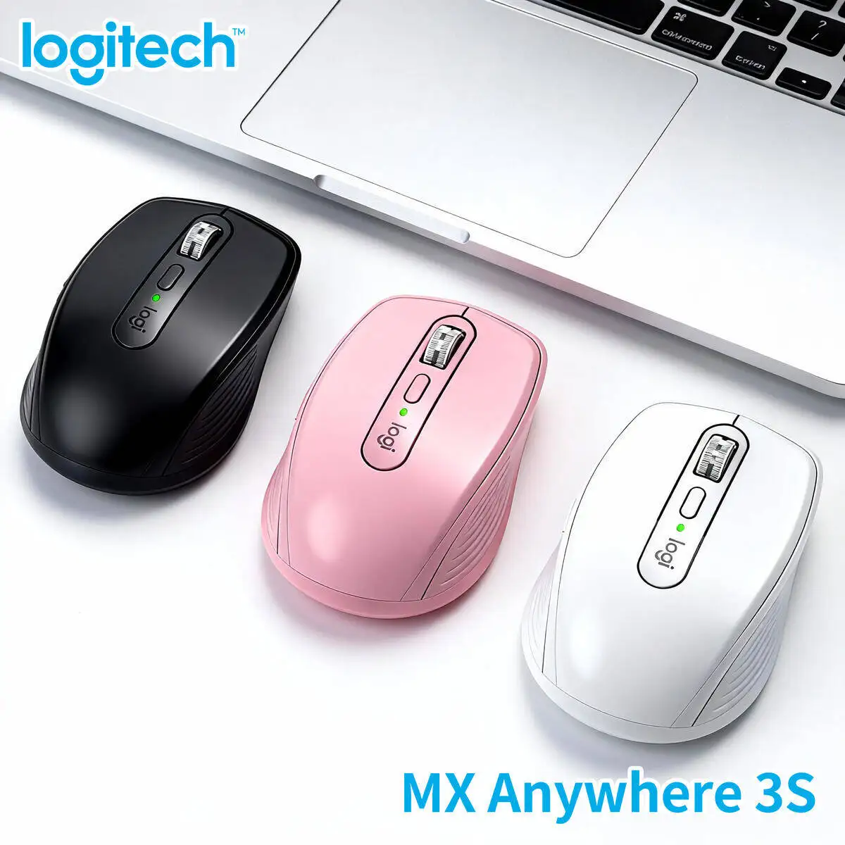 

Logitech MX Anywhere 3S USB-C Wireless Mouse Fast Charging Quiet Click for Home Office