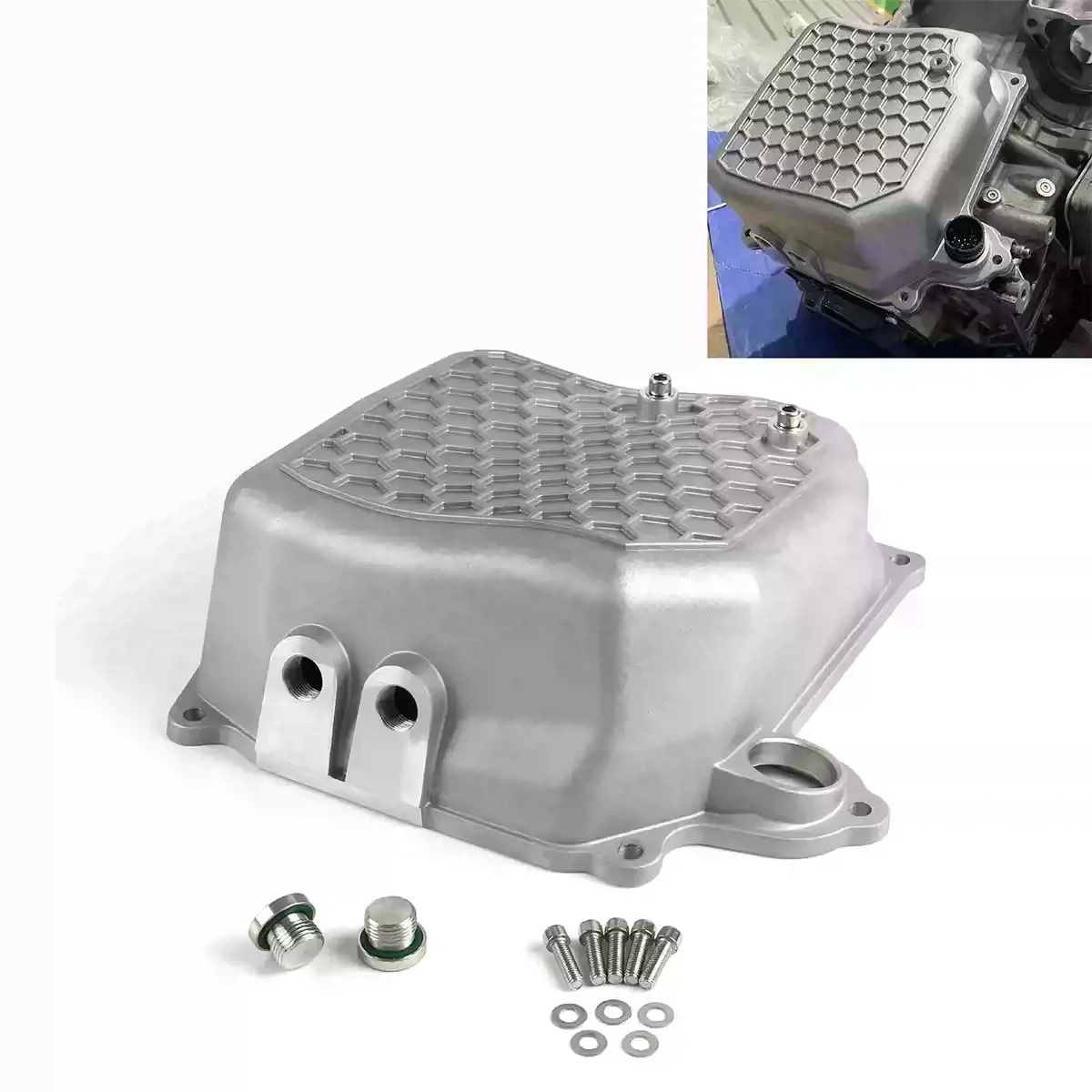 Billet aluminum deep oil pan upgrade fit DSG DQ250 02E 6-speed transmission improved heat dissipation performance car transmissi
