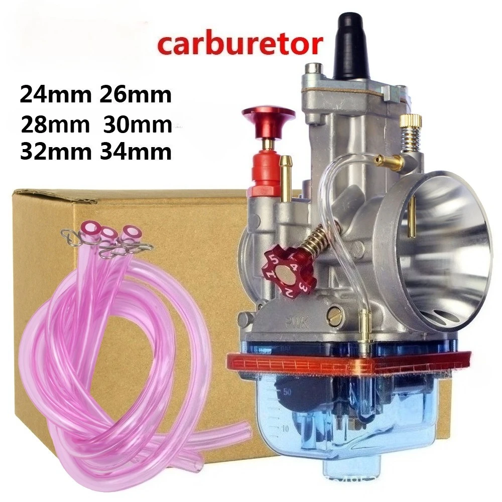 

Universal Slide Carburetor Kit for Off-Road Racing Vehicles - Multi-Size Adjustable 24-34mm Throttle System