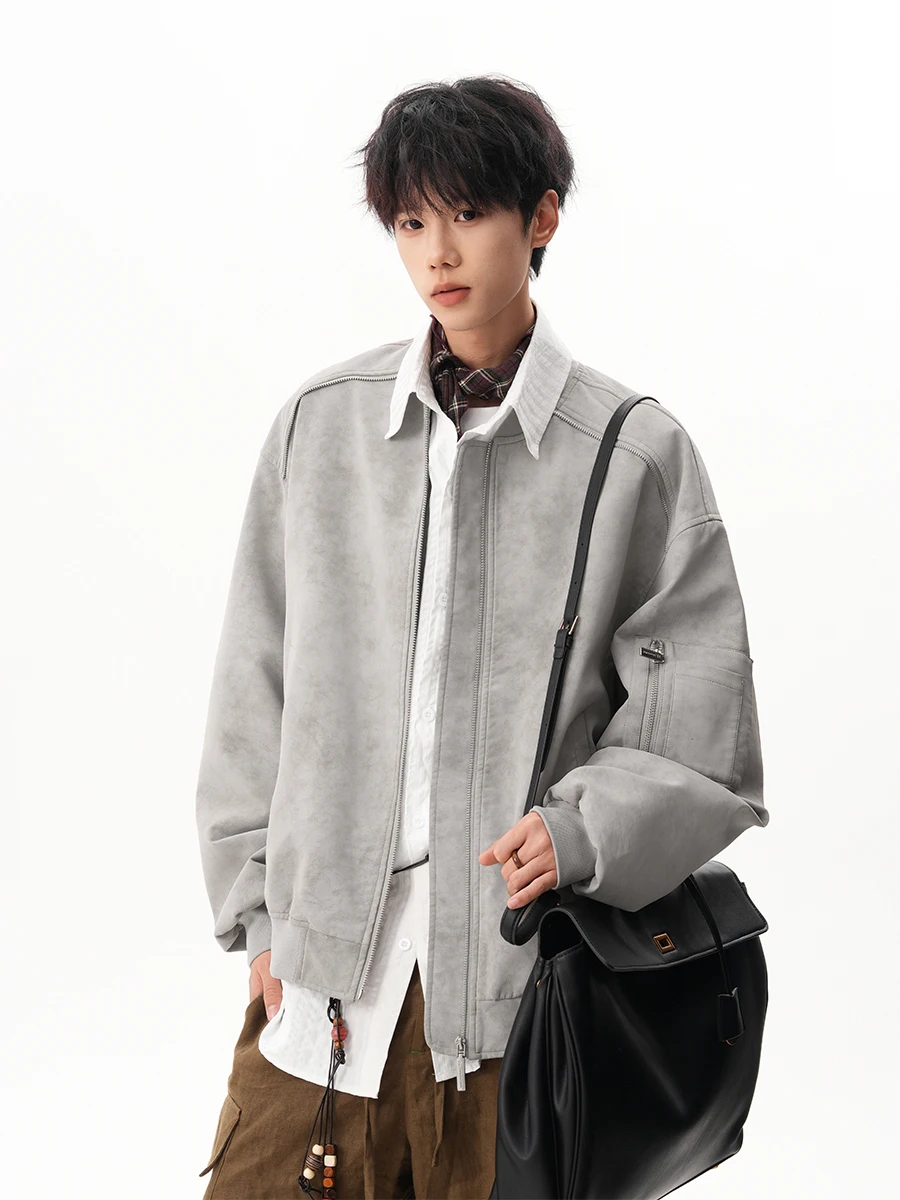 Мужская и женская куртка из искусственной кожи American High Street Tie Dye, осенне-зимняя модная дизайнерская универсальная крутая рабочая одежда в стиле аpe, бейсбольная...