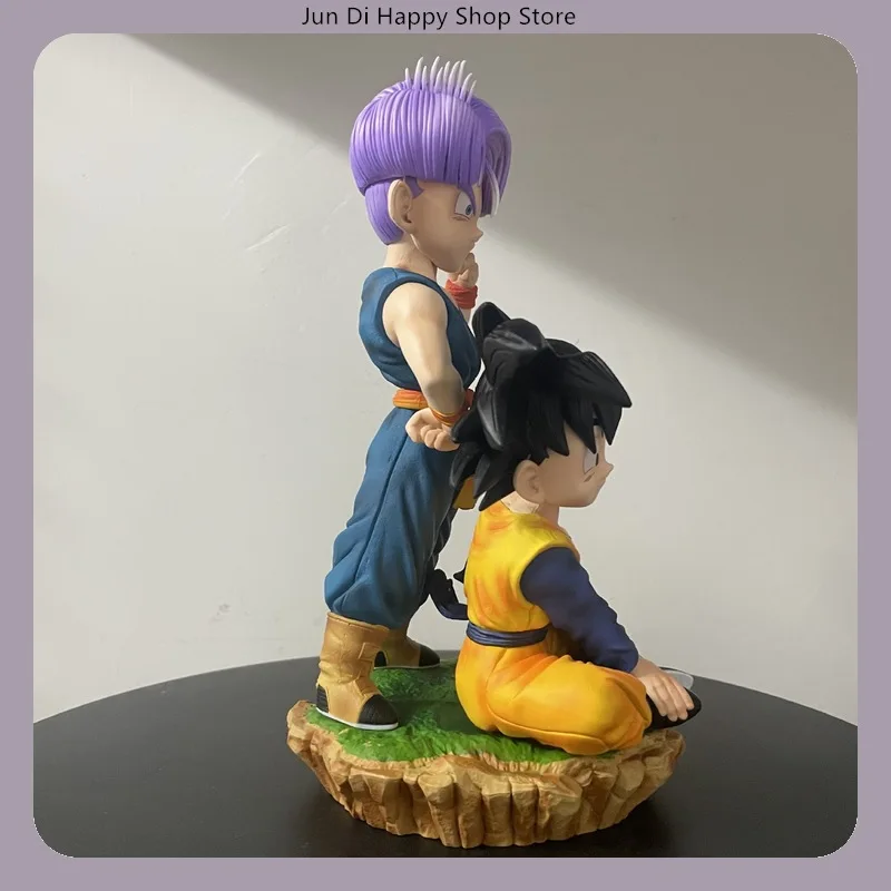 Dragon Ball Goten Sentado Pose & Trunks Pose de pie Figura de anime Estatua Decoración de escritorio Regalo