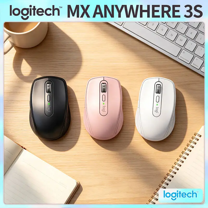 Top-Tier Logitech MX Anywhere 3S - 8000 DPI, MagSpeed Scroll, USB-C Fast Charge, Office Use, Multi-Device Connectivity