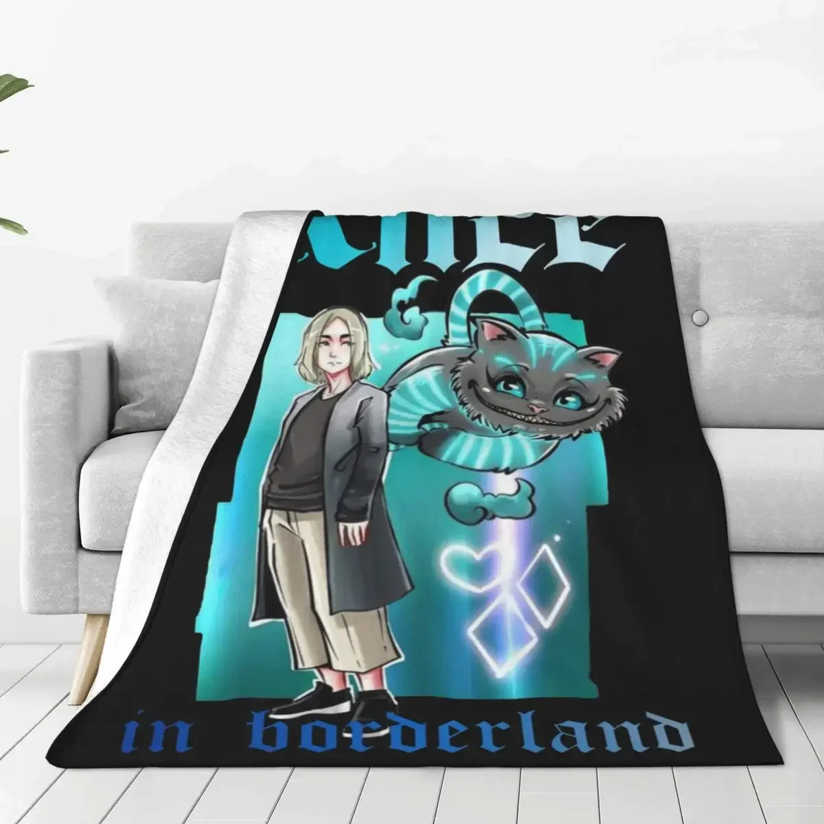 

Chishiya Alice In Borderland Blanket Anime Fleece Novelty Breathable Throw Blanket for Home Decoration