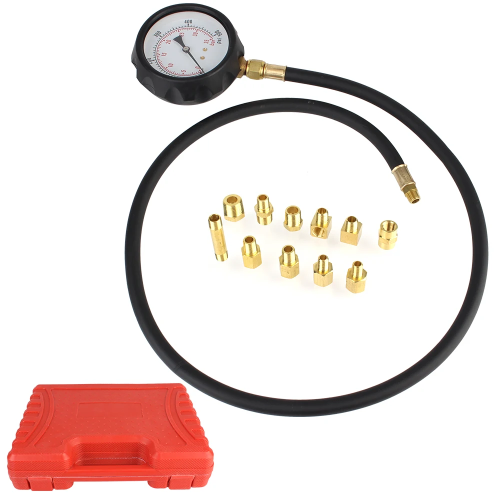 TU-11A 12Pcs Automotive hydraulic oil pressure gauge Diagnostic Service Set Tools Oil pressure gauge Transmission pressure gauge