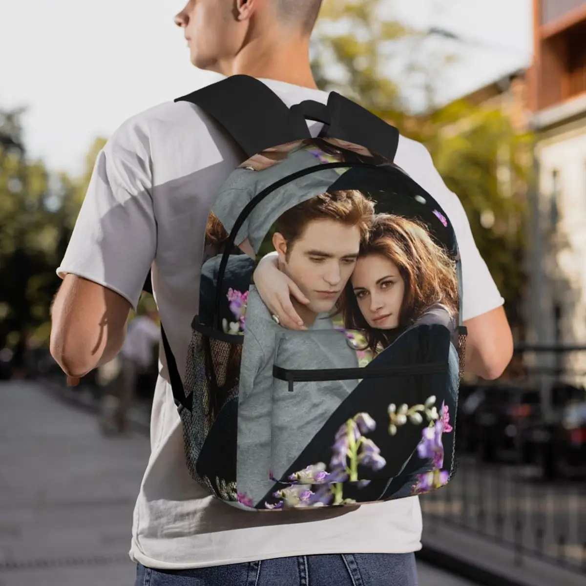 

Edward Cullen Twilight Backpack Daypack Large Capacity Boys Girls BookBag School Bag Shoulder Bags for Men Women