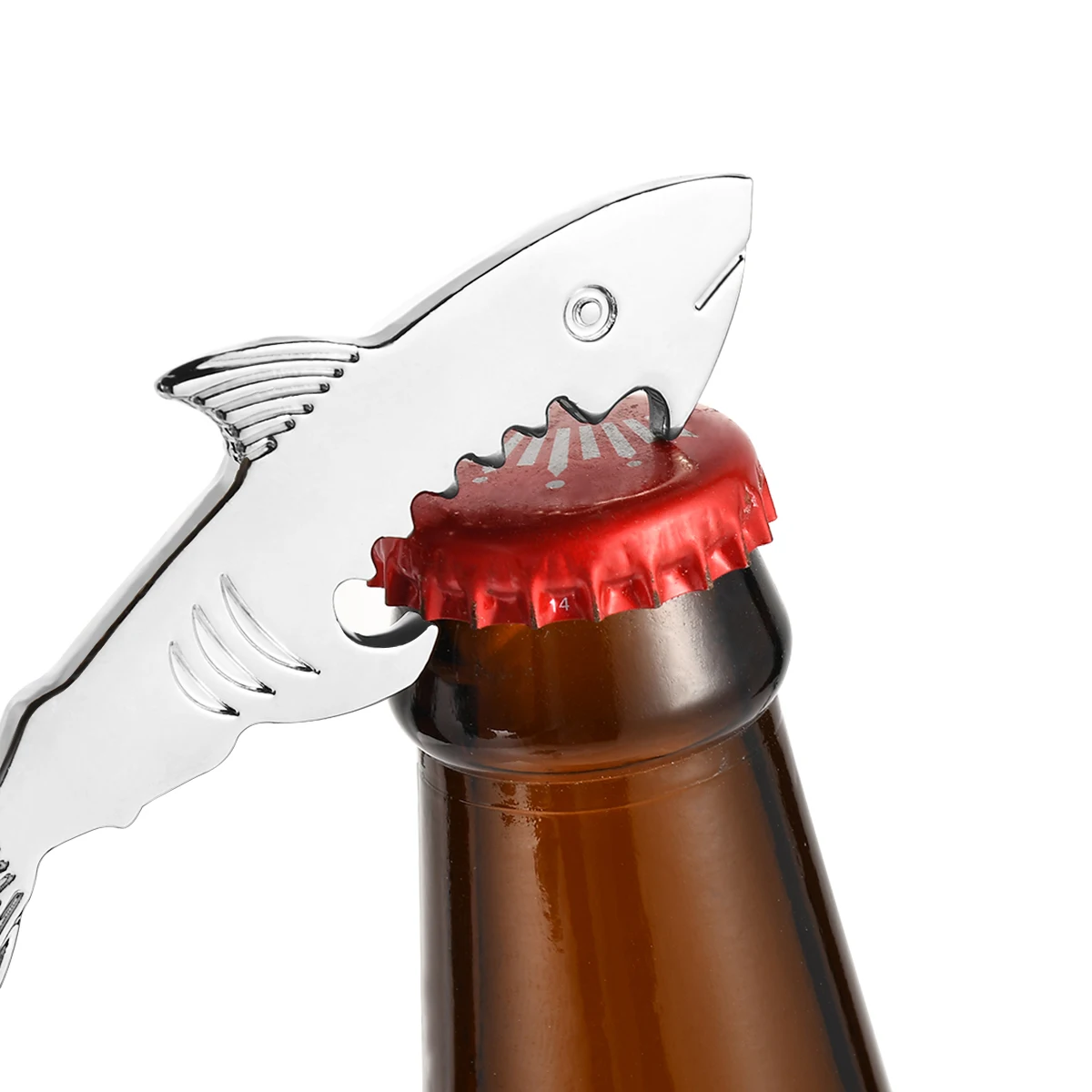 Shark Bottle Opener Keychain Shaped Zinc Alloy Beer Bottle Opener Women Men Key Ring Unique Creative Gift