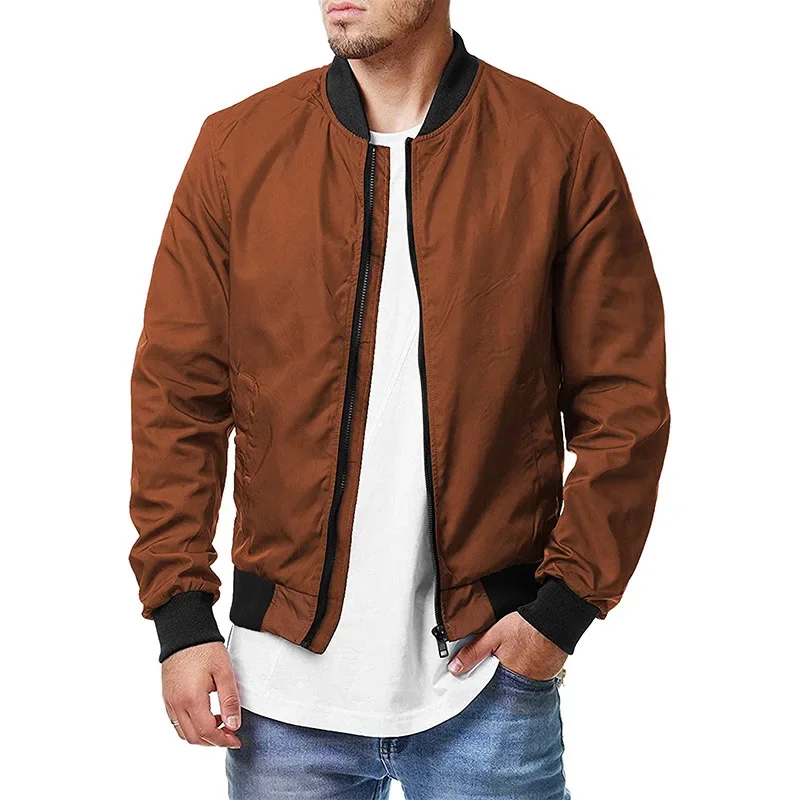 New European and American men's pilot jacket, cross-border leisure trend in spring and autumn, oversized men's zippered men's ja