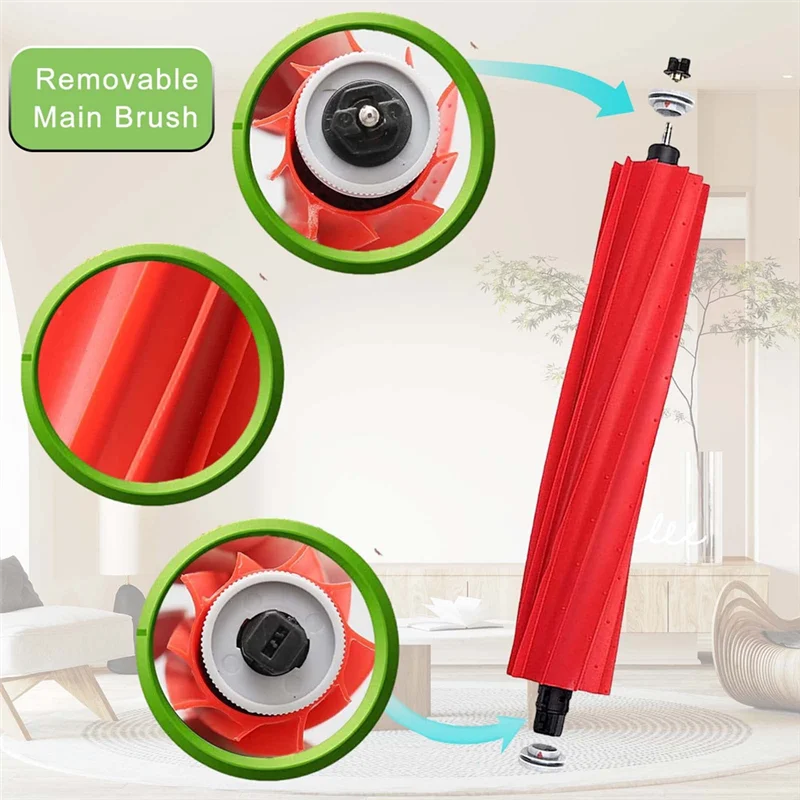 ABDJ-Per Roborock S7 Maxv Ultra S7 Pro Ultra Accessori Spazzola a rullo Set di filtri in tessuto per pulizia ad alta velocità