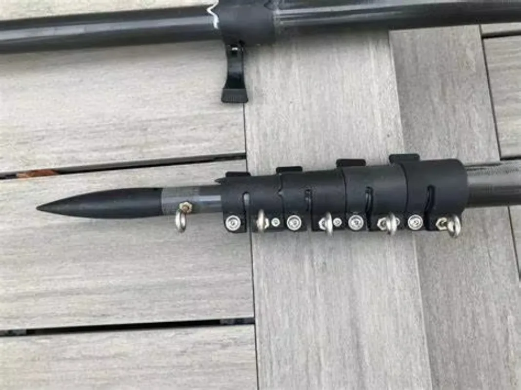 Varilla de pescar retráctil de fibra de carbono pura, Base de 15 de marzo, 1,5 ", con accesorios para Kayak