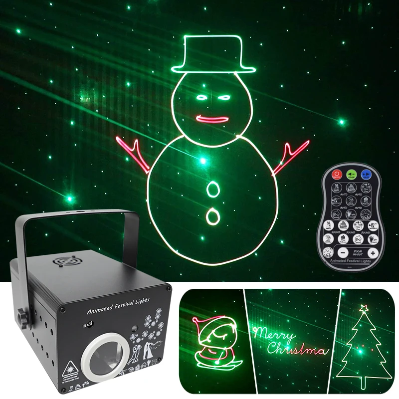 HCWE 3D novelty lighting Projector Animation DMX512 White Dance Follr Dance Table Lamp Night Club Holiday Dj Strobe Light