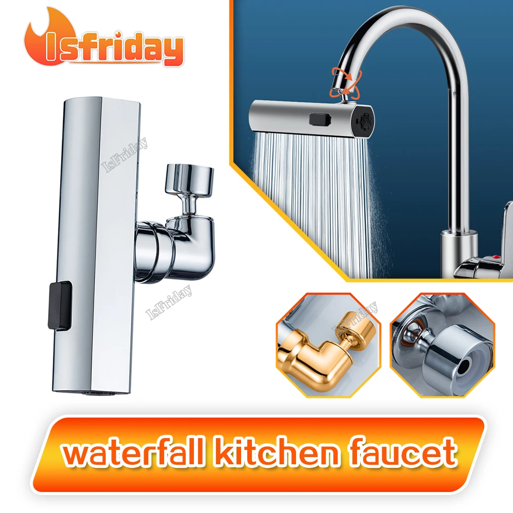 Waterfall Kitchen Faucet 360 Rotating Washbasin Faucet 3 Stream Spraye Water Saving Tap Kitchen Sink Mixer Wash Tap For Bathroom