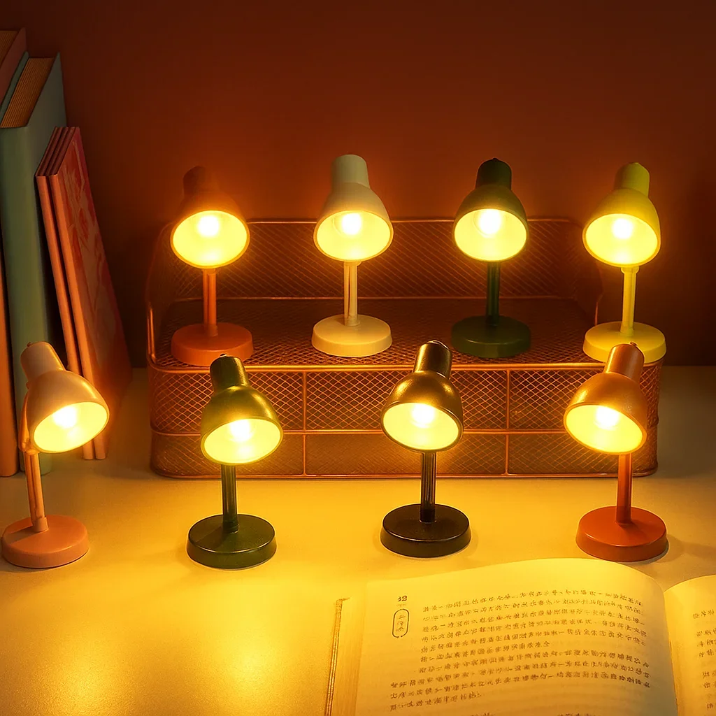 

LED Mini Desk Lamp with Clip Portable Creative Reading Light Night Lamp for Student Dormitory Bed Table Bedroom USB Powered LED