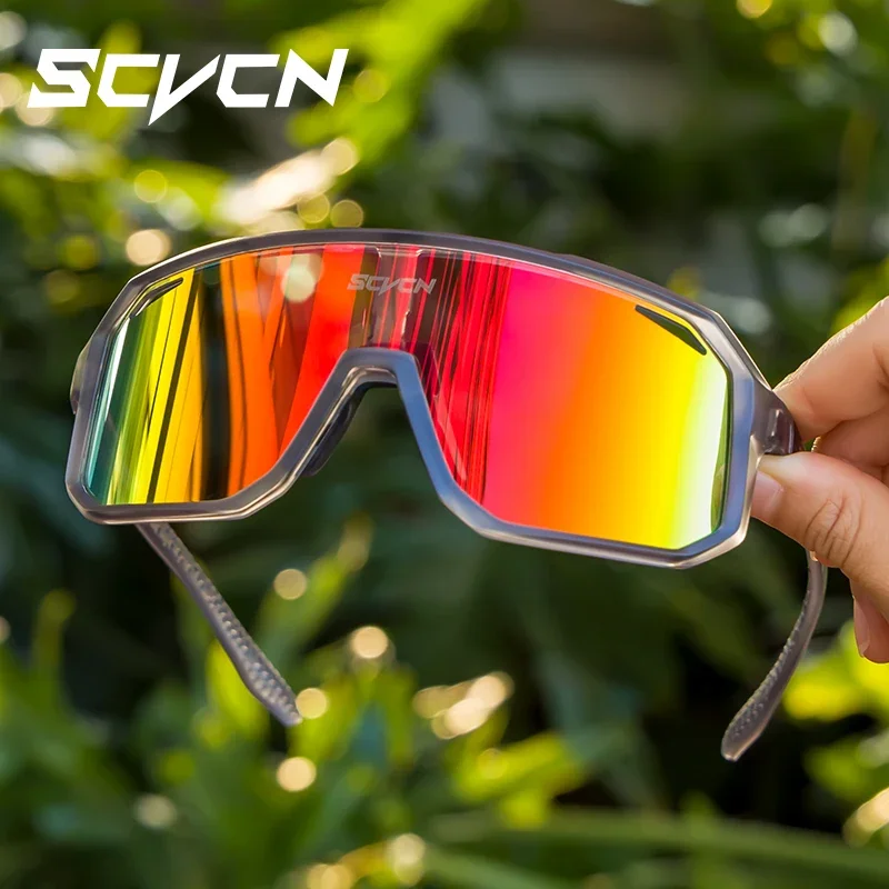 SCVCN New Cycling Glasses Men Sports Sunglasses Bike Mountain Bicycle Hiking Camping Golf UV400 Protection GlassesWomen Baseball