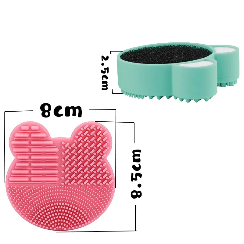 メイクブラシクリーナー多機能美容パウダーリムーバーメイクブラシ乾湿両用クリーニングシリコンスポンジツール