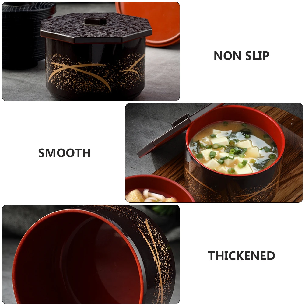 

Japanese 8 Corner Soup Bowl ABS Non Slip Bottom Thickened Heat Resistant Kitchen Supplies Tableware Set