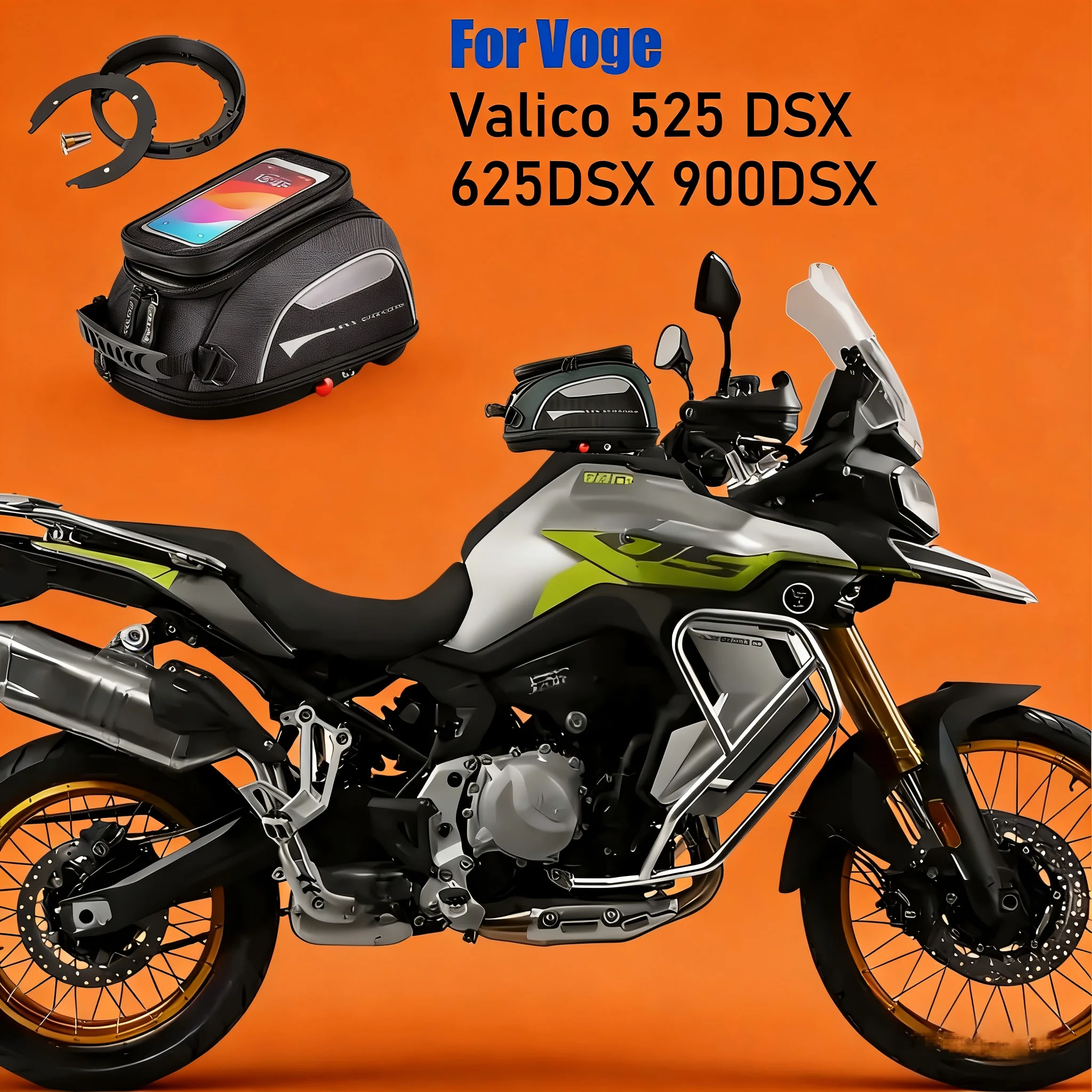 625DSX For VOGE Valico 525DSX 900DSX 525 DSX 900 625 Motorcycle Tank Bag Luggage Quick Lock Bags Ring Backpack Waterproof Flange
