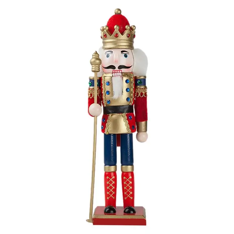 Nutcracker Figures Classic Outdoor Nutcracker With Square Base 12in Nutcrackers Soldier Wooden Soldier Nutcracker Figures King