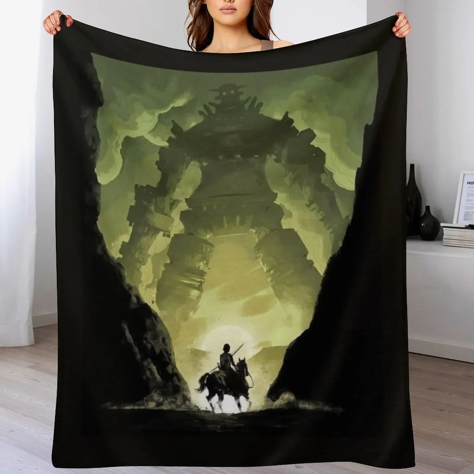 

Shadow Of The Colossus Throw Blanket Warm Plush Fuzzy Blanket for Living Room