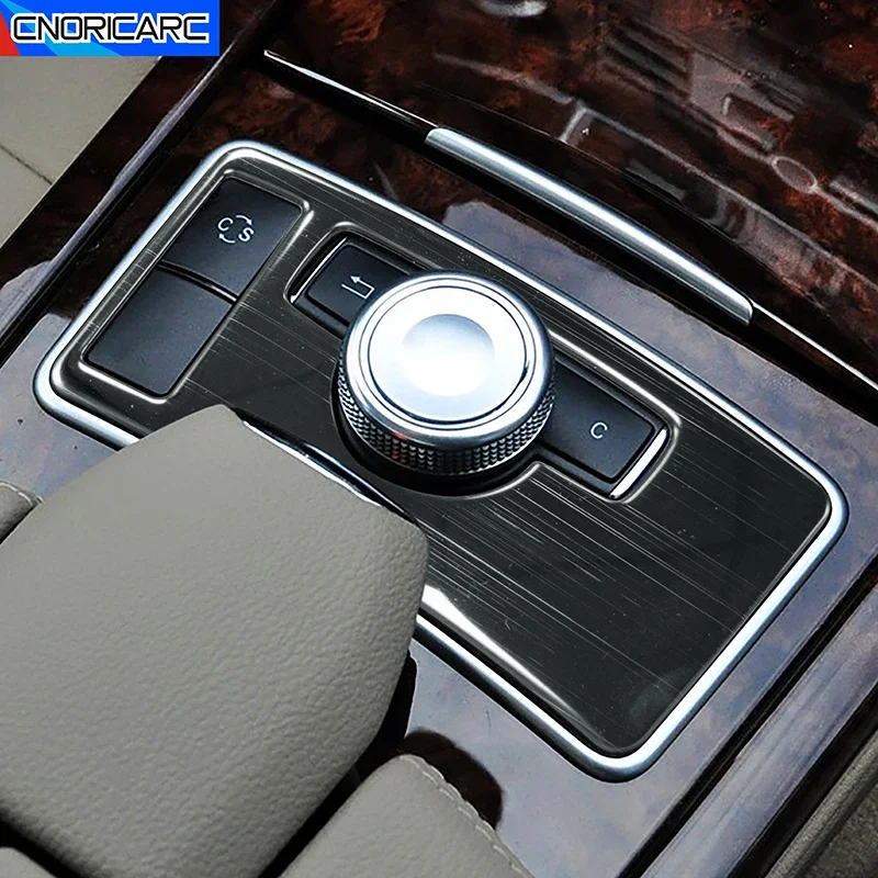 For Mercedes Benz E Class W212 2009-2011 Car Central Control ES Switch Panel Frame Decoration Trim Interior Accessories Sticker