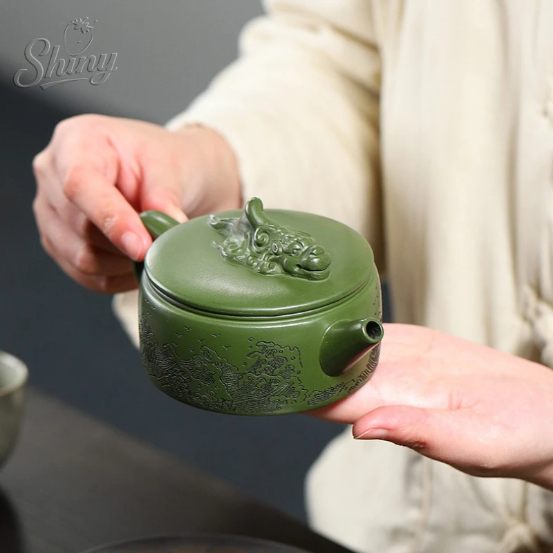 

Handmade Purple Clay Pot Guancanghai Hanwa Teapot Single Pot Large Mouth Kung Fu Tea Set