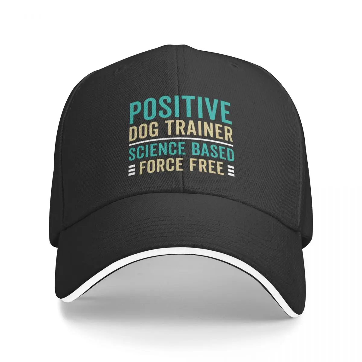 

Positive Dog Trainer Science Based, Force Free Text Design Baseball Cap Icon Sports Cap Male Women's