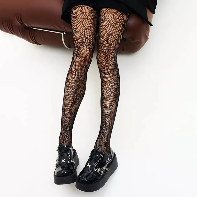 Halloween Netzstrümpfe Strumpfhosen Frauen Sommer Straps Sexy Strumpfhosen Spitze Oberschenkel Hohe Strümpfe für Frauen Strumpfhosen
