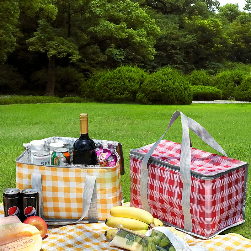 

Bento Bag Handbag Picnic Bag Large Capacity Outdoor Picnic Waterproof Moisture-Proof Thermal Insulation Folding Storage Bag