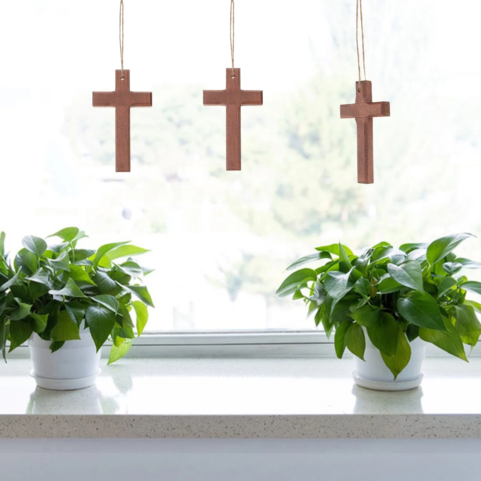 

10Pcs Wood Cross Charms Simple Design Jewelry Making Pendants DIY Necklace Bracelet Charms for Gifts Wooden Cross for Necklaces