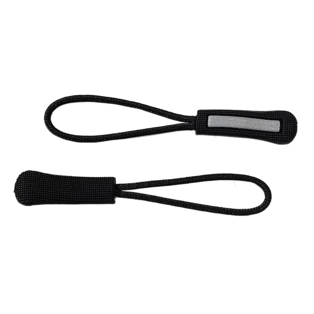 30 Pack Reflective Zipper Pull Replacement for Backpack, Jackets, Pants, Boots, Coats, Luggage - Black