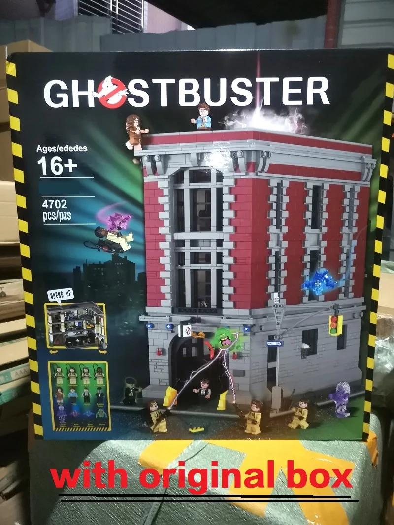 원래 상자 포함 4634 PCS 소방서 본사 빌딩 블록 벽돌 생일 선물 장난감 16001 75827 호환 83001